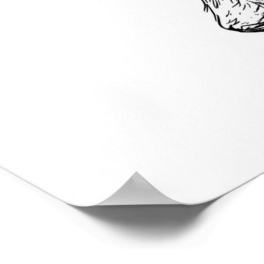 Dog Poster / Wall Art Fox Terrier (Ecke)