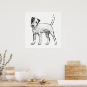 Dog Poster / Wall Art Jack Russell Terrier (Küche)