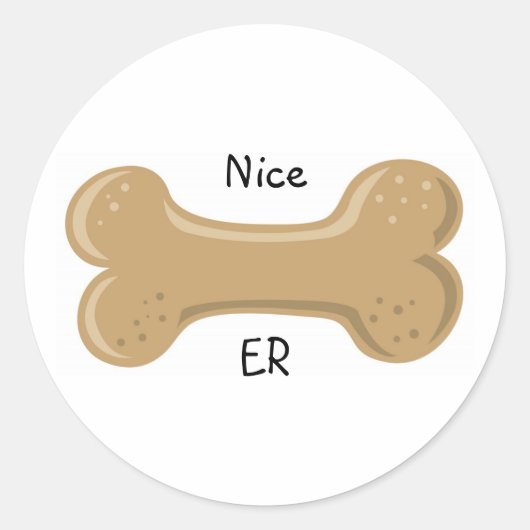 Dog Pound_Nice Bone Runder Aufkleber (Vorderseite)