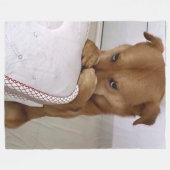 DOG PRAYING FLEECEDECKE (Vorderseite (Horizontal))