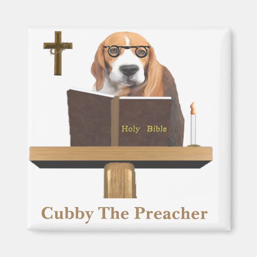 Dog Preacher Magnet (Vorne)