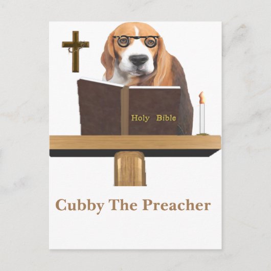 Dog Preacher Postkarte (Vorderseite)