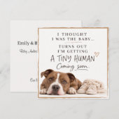 Dog Pregnancy Announcement Card Einladung (Vorne/Hinten)