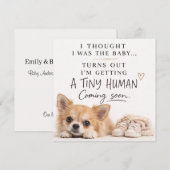 Dog Pregnancy Announcement Card Einladung (Vorne/Hinten)