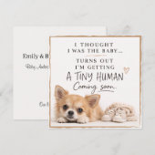 Dog Pregnancy Announcement Card Einladung (Vorne/Hinten)