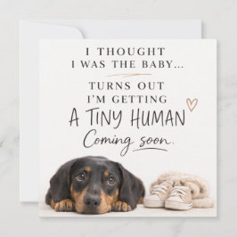 Dog Pregnancy Announcement Card Einladung
