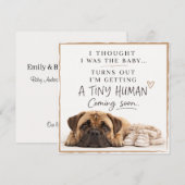 Dog Pregnancy Announcement Card Einladung (Vorne/Hinten)