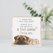Dog Pregnancy Announcement Card Einladung (Stehend Vorderseite)