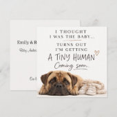 Dog Pregnancy Announcement Card Einladung (Vorne/Hinten)
