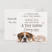 Dog Pregnancy Announcement Card Einladung (Vorne/Hinten)