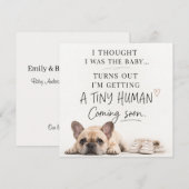 Dog Pregnancy Announcement Card Einladung (Vorne/Hinten)