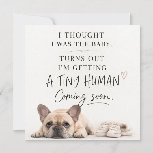 Dog Pregnancy Announcement Card Einladung (Vorderseite)