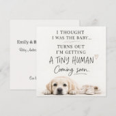 Dog Pregnancy Announcement Card Einladung (Vorne/Hinten)