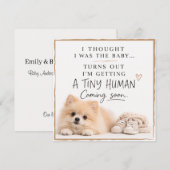 Dog Pregnancy Announcement Card Einladung (Vorne/Hinten)