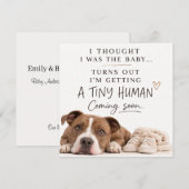 Dog Pregnancy Announcement Card Einladung (Vorne/Hinten)