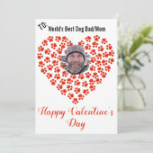 Dog Print, anpassbare Valentinmeldung Feiertagskarte (Stehend Vorderseite)