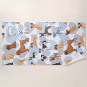 Dog Print Beach Handtuch (Vorderseite)