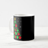 Dog Print Christmas Tree Funny Dog Lovers Christma Kaffeetasse (Vorderseite Links)