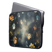 Dog Print, Grunge Laptopschutzhülle (Vorderseite Links)