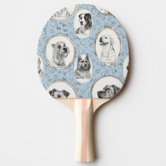 Dog Print Ping Pong Paddles Tischtennis Schläger (Vorderseite)