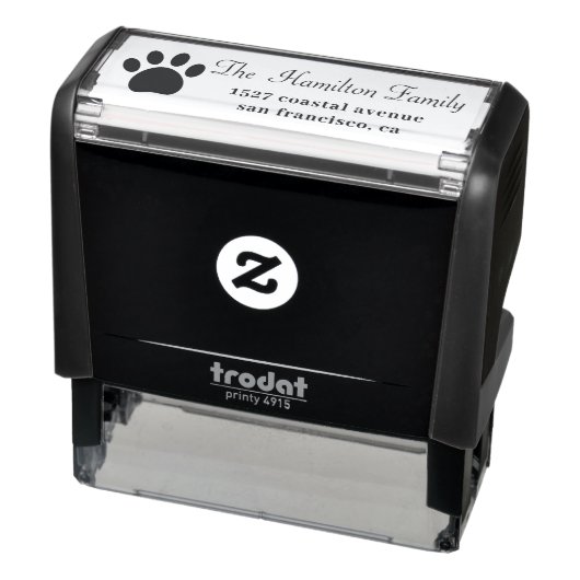 Dog Print : Return Address Permastempel (Produkt)