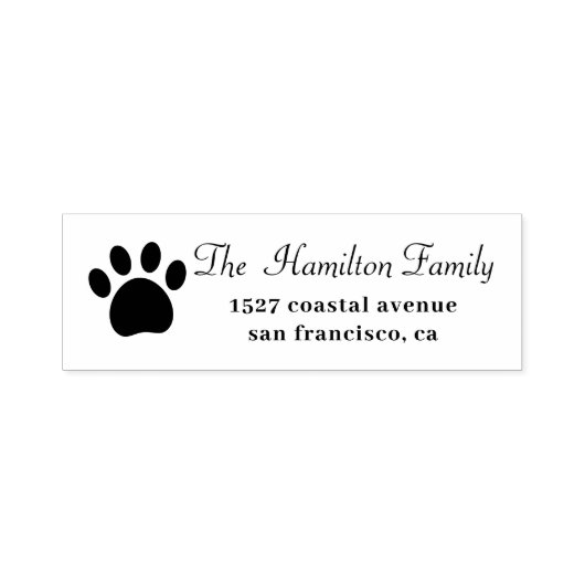 Dog Print : Return Address Permastempel (Design)