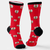 Dog Printed Socks - Custom Foto Gift Socken (Gewinkelt)