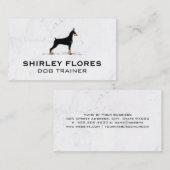 Dog-Profilbild | Hintergrund aus weißem Marmor Visitenkarte (Vorne/Hinten)