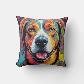 Dog psychadelic  kissen