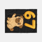Dog Pug 67 Meme Six Seven Balloon Funny Gen Alpha  Fleecedecke (Vorderseite (Horizontal))
