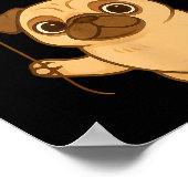 Dog Pug 67 Meme Six Seven Balloon Funny Gen Alpha Poster (Ecke)