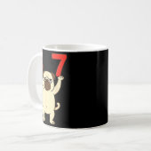Dog Pug Funny 67 Meme Six Seven  Kaffeetasse (Vorderseite Links)