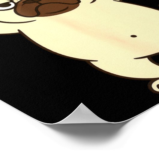 Dog Pug Funny 67 Meme Six Seven Poster (Ecke)