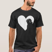 Dog Pug Heart Silhouette Pug for Men Women Girls T-Shirt (Vorderseite)