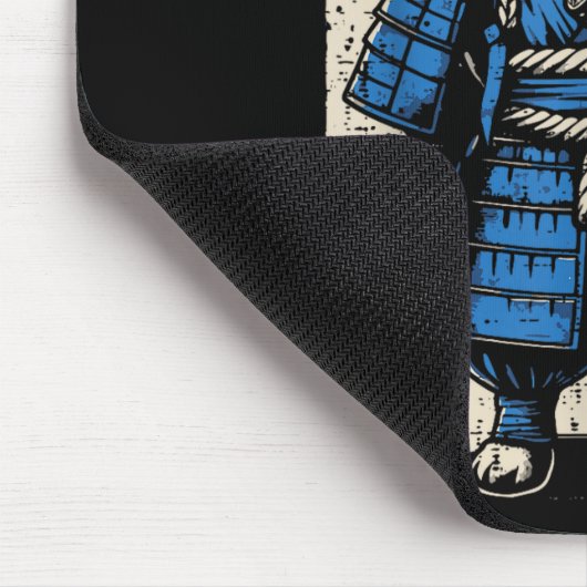 Dog Pug Samurai Funny Japanese Warrior Art Men Wom Mousepad (Ecke)