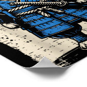 Dog Pug Samurai Funny Japanese Warrior Art Men Wom Poster (Ecke)