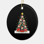 Dog Pugs Christmas Tree Cute Xmas (4) Keramik Ornament (Links)