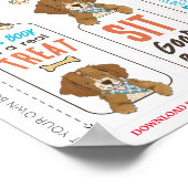 Dog Puns Funny Lesezeichens Druckbogen Poster (Ecke)