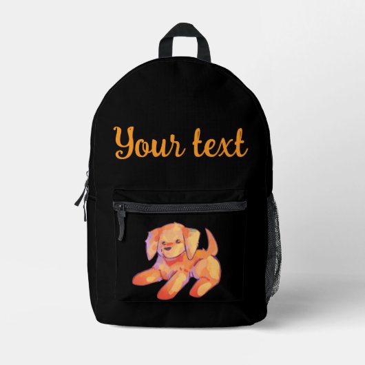 Dog, puppy bedruckter rucksack (Vorderseite)