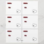 Dog Puppy Classroom Valentine Sheets Briefbogen (Rückseite)