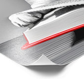 Dog Reading Book Fotodruck (Ecke)