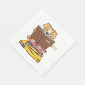 Dog Reading Book Funny Dog Book Liebhaber Serviette (Ecke)