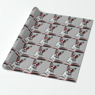Dog Reading Book Geschenkpapier