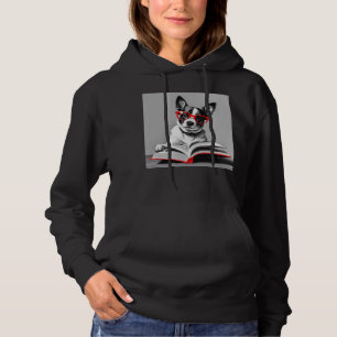 Dog Reading Book Hoodie
