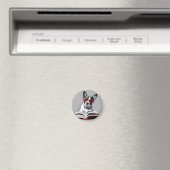 Dog Reading Book Magnet (In Situ (Geschirrspüler))
