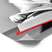 Dog Reading Book Poster (Ecke)