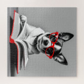 Dog Reading Book Puzzle (Horizontal)