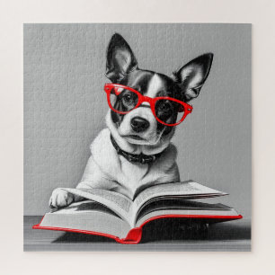 Dog Reading Book Puzzle