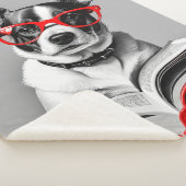 Dog Reading Book Sherpadecke (3/4)