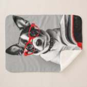 Dog Reading Book Sherpadecke (Vorderseite (Horizontal))